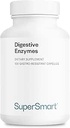Supersmart - Enzymes digestifs (haute puissance) - Supplément en enzymes multiples de 15-en-1 - avec Lipase, Bromelain, Amylase, Lactase, Protase, Invertase.