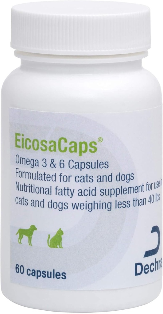 EicosaCaps® Omega 3 et 6 Capsules pour chiens et chats, 120 ct