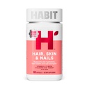 Supplément Habit cheveux, peau et ongles (60 capsules) - Nouveau look, soutient l'hydratation de la peau, les cheveux et la force des ongles, Biotine 2000mcg, vitamine A et C, acide hyaluronique, rose-hip, végétalien, non-OGM (1 paquet)