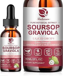 Sursop Graviola Liquid Drop - Pure Leave & Fruit Complex - 4X Efficace - Sursop Bitters Liquid for Immunity, Foie & Antioxydant, Herbal Goodness, 1 mois d'approvisionnement, 2 Fl Oz