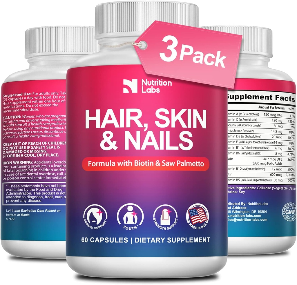 Peau de cheveux et ongles Vitamines pour les femmes par NutritionLabs