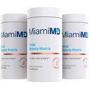 MiamiMD Total Beauty Matrix Collagen Suppléments pour femmes - Capsules de collagène avec vitamine C pour cheveux, peau et ongles - Sans cruauté - (60 Capsules) - 3 Pack