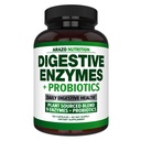 Enzymes digestives avec probiotiques - Supplément nutritionnel multienzyme - Acidophilus Bromelain Papaya Papain Lipase & Lactase - Améliorer la digestion - 120 pilules - Arazo Nutrition