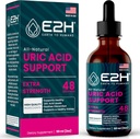 E2H Uric Acid Support Supplement - Tart Cherry and Devils Claw - Supports Uric Acid Health and Rein Function Non-OGM - Vegan - 2 Fl Oz