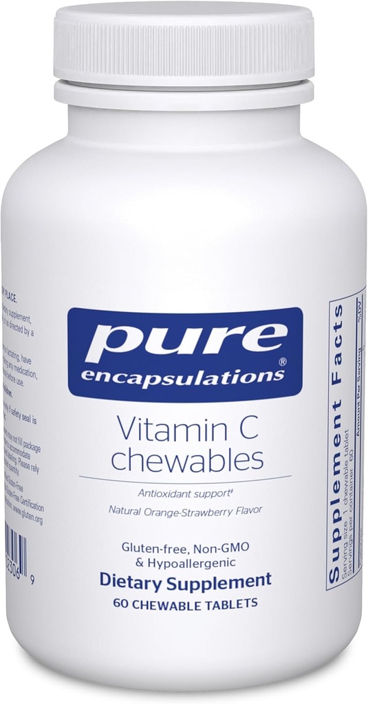 Encapsulations pures Vitamine C Chewables (en anglais seulement) Soutien à la fonction immunitaire saine et au soutien antioxydant* (en anglais seulement) 60 comprimés à croquer
