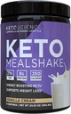 Keto Science supplément alimentaire kétogénique shake Vanille, riche en MCT et protéines, emballé avec collagène, vitamines et minéraux, Keto et Paléo amical, perte de poids, (14 portions), 20.49 Oz