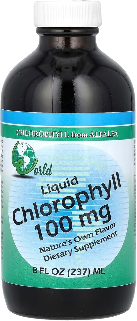 World Organic - Chlorophylle liquide 100mg, 8 oz liquide