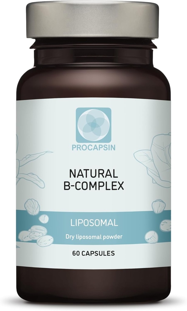 Capsules complexes liposomiques naturelles avec toutes les 6 vitamines B importantes (60)