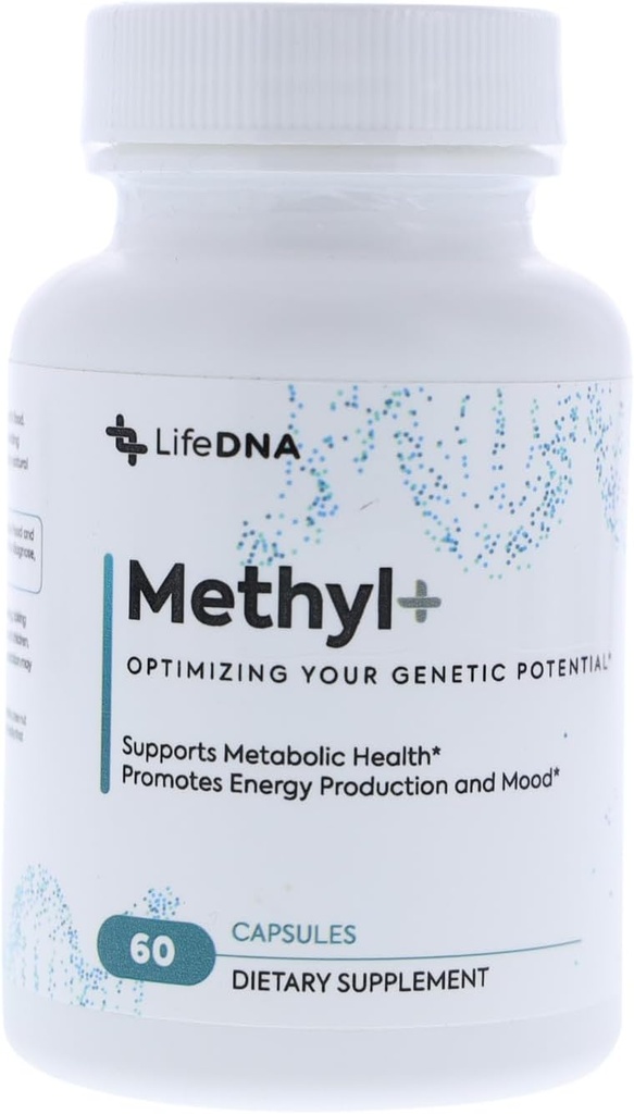 LIFEDNA Méthyl + Méthylfolate - Complexe multivitamines de folates méthylés avec TMG Homocystéine optimisée, Cerveau, Cardiopathie et Neurotransmetteurs