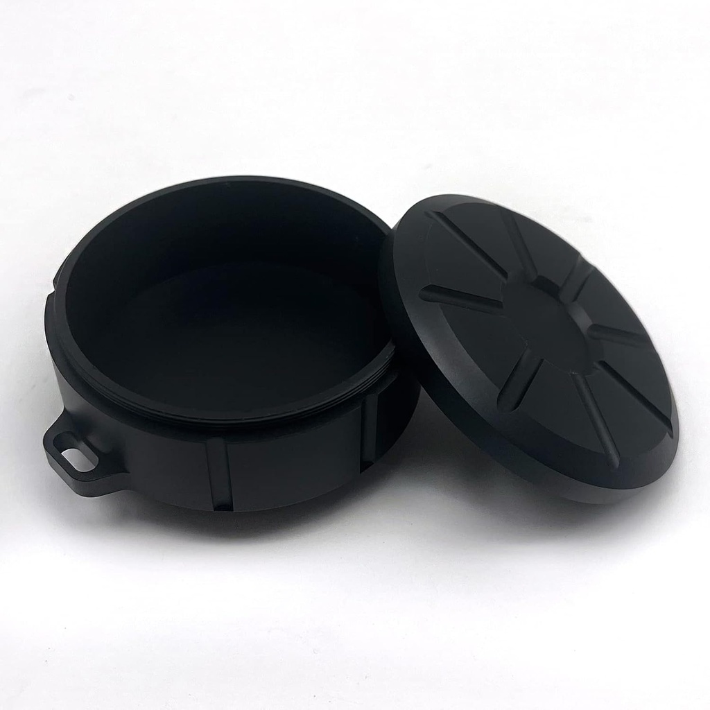 Pill Box Aluminium Alliage Petite boîte à vitamines Imperméable Pill Organizer Pill Dispenser Support de supplément pour pilules/vitamine/huile de poisson (noir)