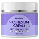 Crème de magnésium pour le sommeil et le soulagement musculaire: Allégement de nuit thématique et Lotion de relaxation profonde - Crampes sans repos Lotion de jambes et d'entretien articulaire - Lavande 3,38 Fl. Oz.
