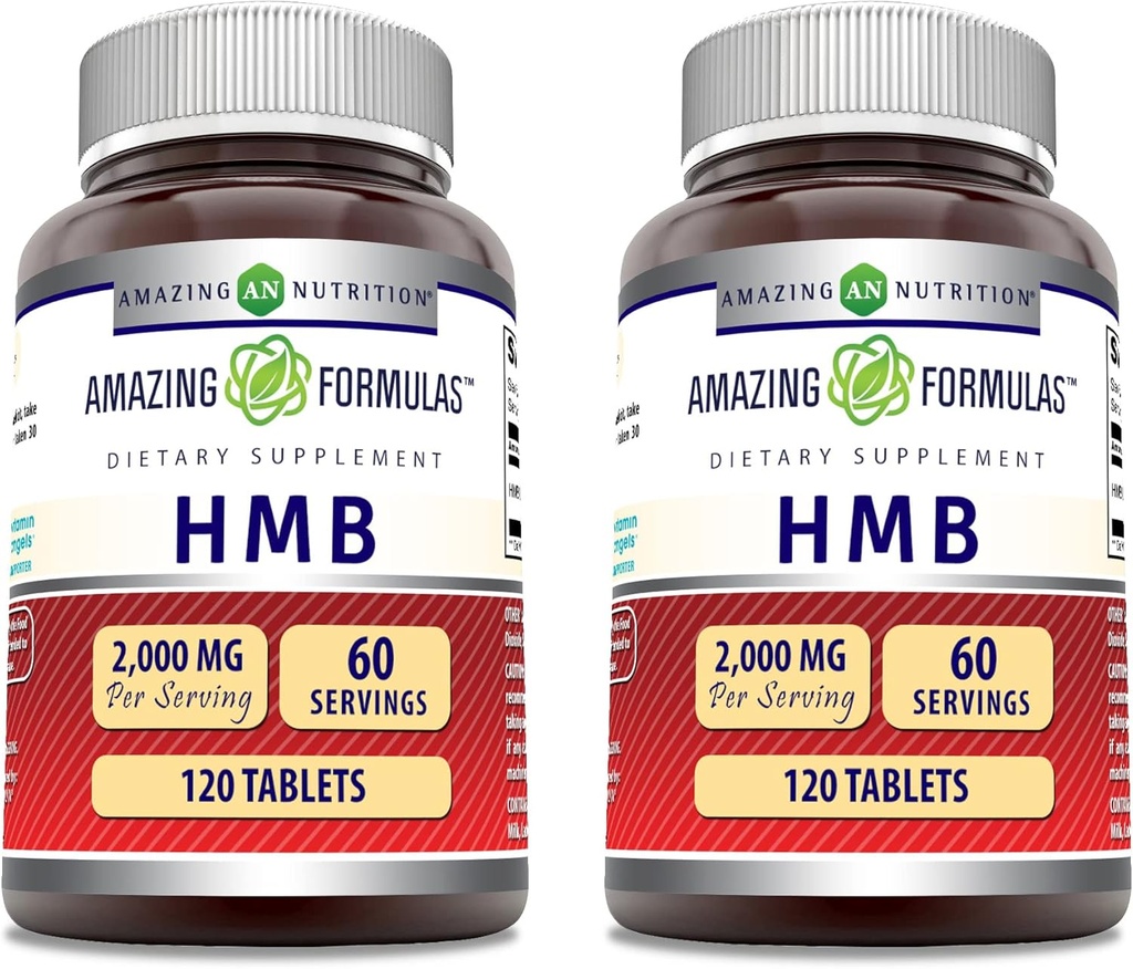 Formules étonnantes HMB 2000mg par portion 120 Comprimés Suppléments de non-OGM