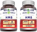Formules étonnantes HMB 2000mg par portion 120 Comprimés Suppléments de non-OGM