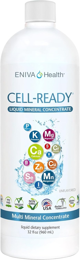 Liquid Ionic Multi Mineral Supplement (32oz) Doctor Formulé. Zéro sucre. Keto Friendly. par Eniva Health.