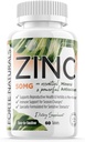 Zinc 50mg, (60 comprimés), spécialement formulé pour l'estomac sensible, le soutien immunitaire, la peau et les cheveux, supplément de zinc végétalien, non-OGM fabriqué aux États-Unis