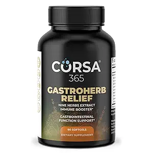 Gastroherb 9 Herb Extract - Supplément de soutien immunitaire aéroporté - St Johns Wort L'huile de thym de racine de réglisse Supplément d'immunité - Enzymes digestifs Système immunitaire Booster - 90 Softgels