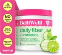 Belli Welli Fiber Supplément pour les femmes et les hommes – Poudre de fibre quotidienne premium de l'acacia biologique avec collagène ajouté, électrolytes et probiotiques – Pas de Bloat, Constipation et Gut Health Support (Cucumber)