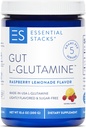 Stacks essentiels Gut L-Glutamine en poudre - Fabriqué exclusivement aux États-Unis - Pure L Glutamine en poudre pour la santé Gut (50 portions, Lémonade aux framboises)