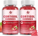 (2 Pack) Cortisol Supplement Gummies for Women with Rhodiola Rosea, Ashwagandha, Magnesium, Balanced Cortisol, Zzz Support, Non-GMO,120 Gummies