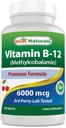 Meilleurs naturels vitamine B12 6000 mcg 120 comprimés