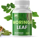 Moringa Capsules – 90 Pure Moringa Capsules en poudre emballées avec des nutriments pour le soutien immunitaire et la santé quotidienne
