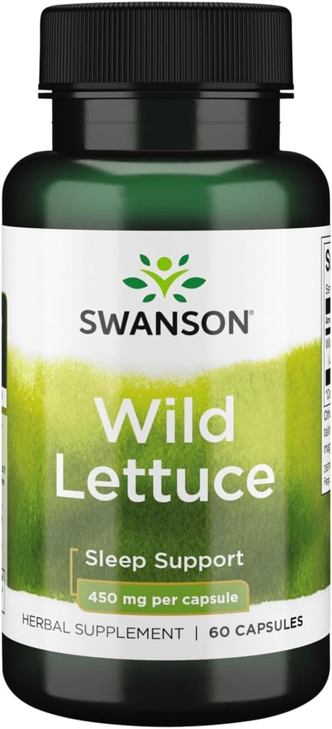 Swanson Laitue sauvage pleine spectre 450 Milligrammes 60 Capsules