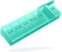 Barhon Pill Organizer Large, Weekly Medicine Pill Organizers, 7 jours Pills Box Case Voyage pour gros suppléments de vitamines Huile de poisson, vert