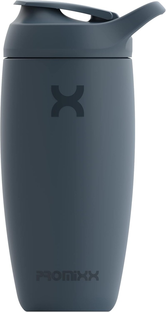 Bouteille de Shaker Promixx Pursuit - Coupe de Shaker en acier inoxydable isolant - 18 oz - Bleu de minuit