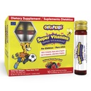 GirafKids Super Vitamines pour les enfants 4 ans et plus 10 Bouteilles de service Multivitamines liquides pour immunosupport et énergie de l'Immune 12 Vitamines Saveur de fruits de la forêt délicieuse Enrichie de gelée royale et de propolis