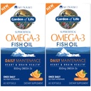 Jardin de la vie EPA/DHA Omega 3 Huile de poisson - Minami naturel Cerveau Fonction, coeur et supplément d'humeur, 120 Compte (60-ct 2-Pack)
