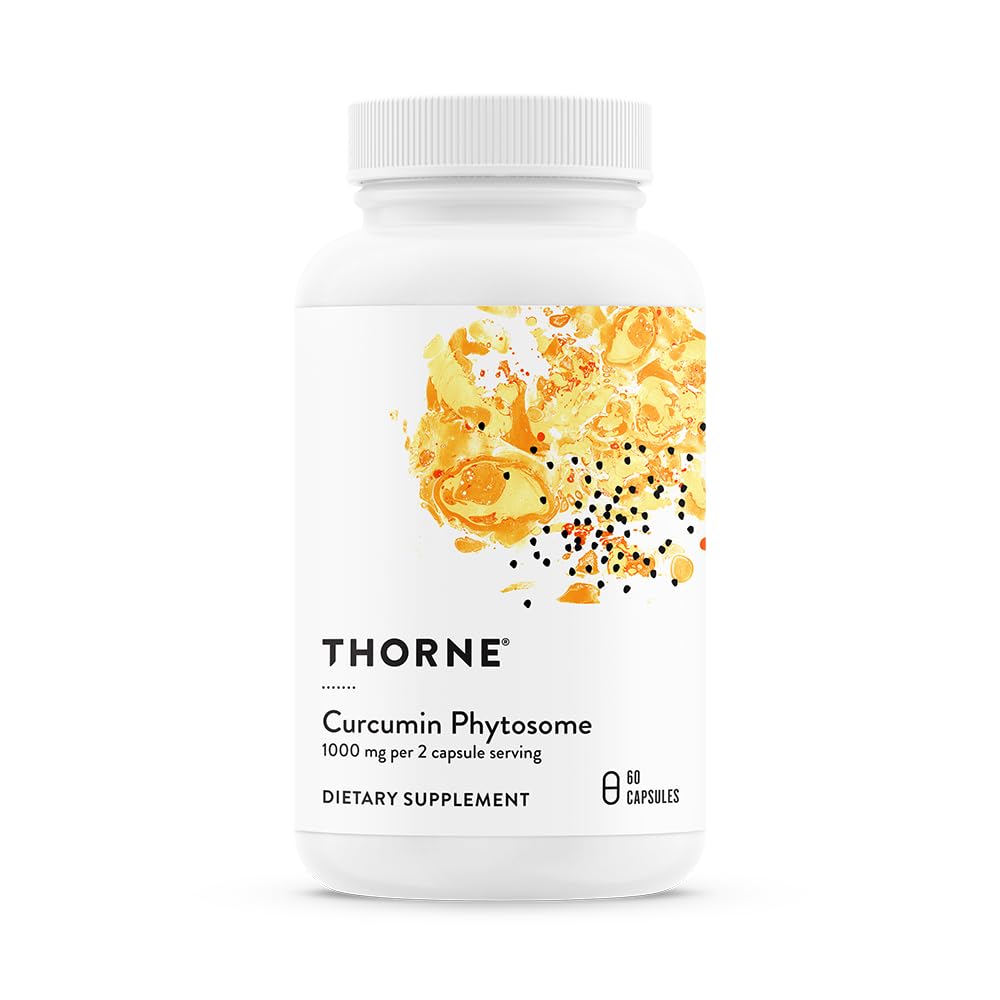 THORNE - Curcumine Phytosome 1000 mg (Meriva) - Études cliniques, absorption élevée - Soutient une réponse inflammatoire saine dans les articulations, les muscles, les IG Tract, le foie, le cerveau et les nerfs* - 30 portions