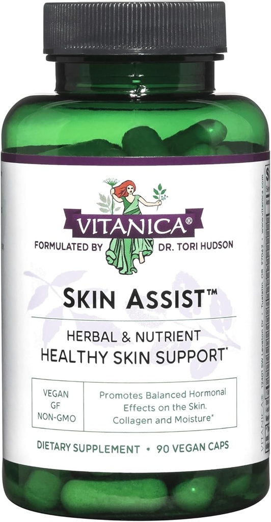 Vitanica, assistance cutanée, soutien cutané, végétalien, 90 capsules