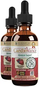 Rejuvica Health CardioVance - Supplément de soutien cardiaque - Livraison liquide pour une meilleure absorption - Hawthorne, Hibiscus, Arjuna, Olive Leaf & More!