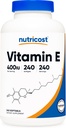 Nutricost Vitamine E 400 UI, 240 Capsules Softgel - Sans gluten, sans OGM