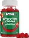 Gommies de vinaigre de cidre de pomme de YUM-V – Gommies de vinaigre de cidre de pomme avec gingembre et la mère – Soutient le métabolisme, la vitalité et le bien-être quotidien – Végétaux naturels de saveur de pomme, non-OGM, sans gluten, gommy de cidre – 60 comte