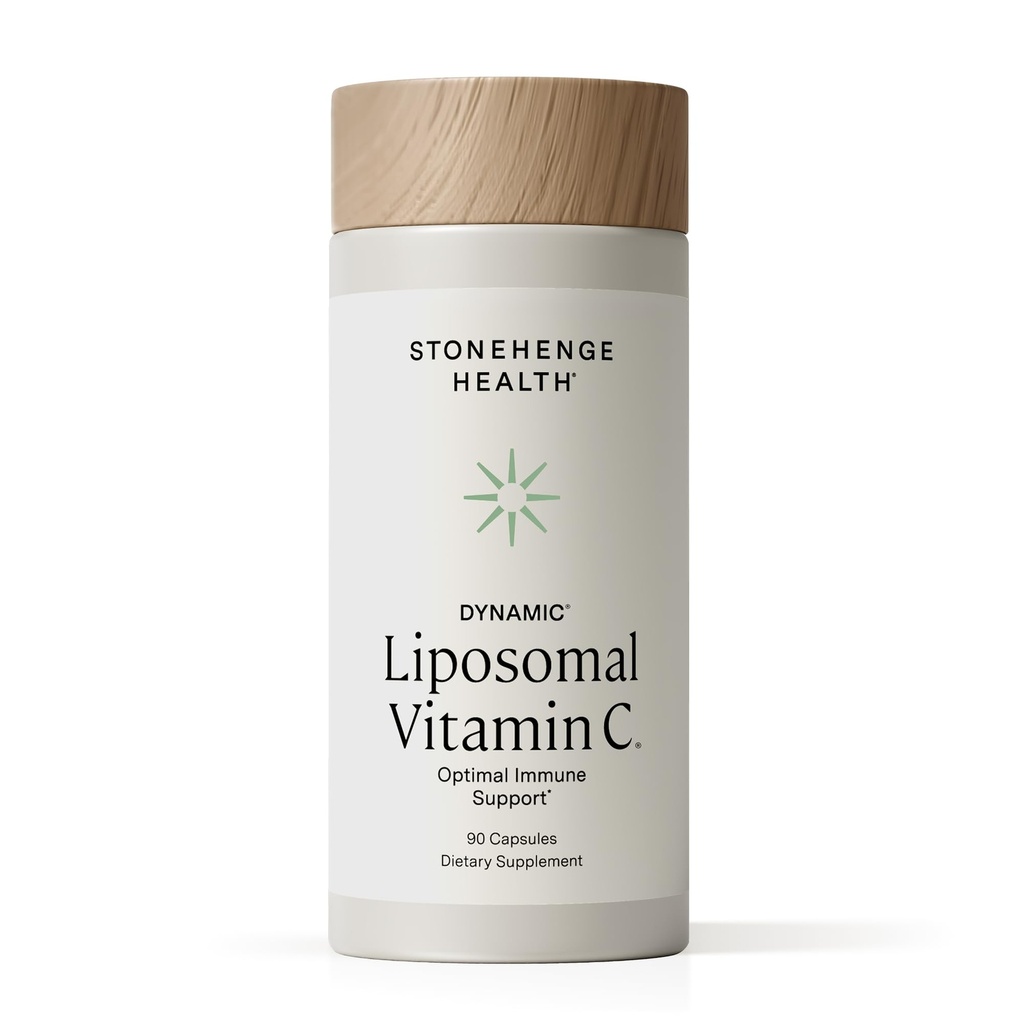 Stonehenge Health Dynamic Liposomale Vitamine C 1500mg - 90 capsules - Formule avancée - Phospholipides provenant de tournesol non OGM, soutient le système immunitaire sain, la synthèse collagène et la santé du cerveau