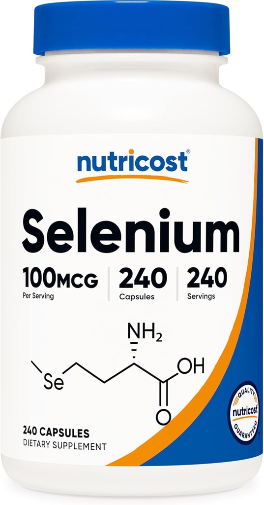 Nutricost Selenium Supplement 100mcg, 240 Capsules, Vegetarian, Gluten Free & Non-GMO