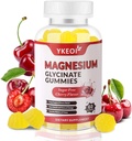 Magnésium Glycinat Gommies 500 Mg, Supplément Magnésium sans sucre Complexe triple Magnésium avec Malate 400 Mg, Citrate 400 Mg Ashwagandha 100 Mg Supplément de magnésium pour adultes - 60 Gummies