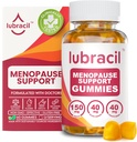 Lubracil Ménopause Gommies pour femmes - Suppléments ménopausés pour flashs chauds, sueurs de nuit, échandises d'humeur et équilibre hormonal - Vitamines quotidiennes avec coho noir et ashwagandha - 60 Gommies (paquet de 1)