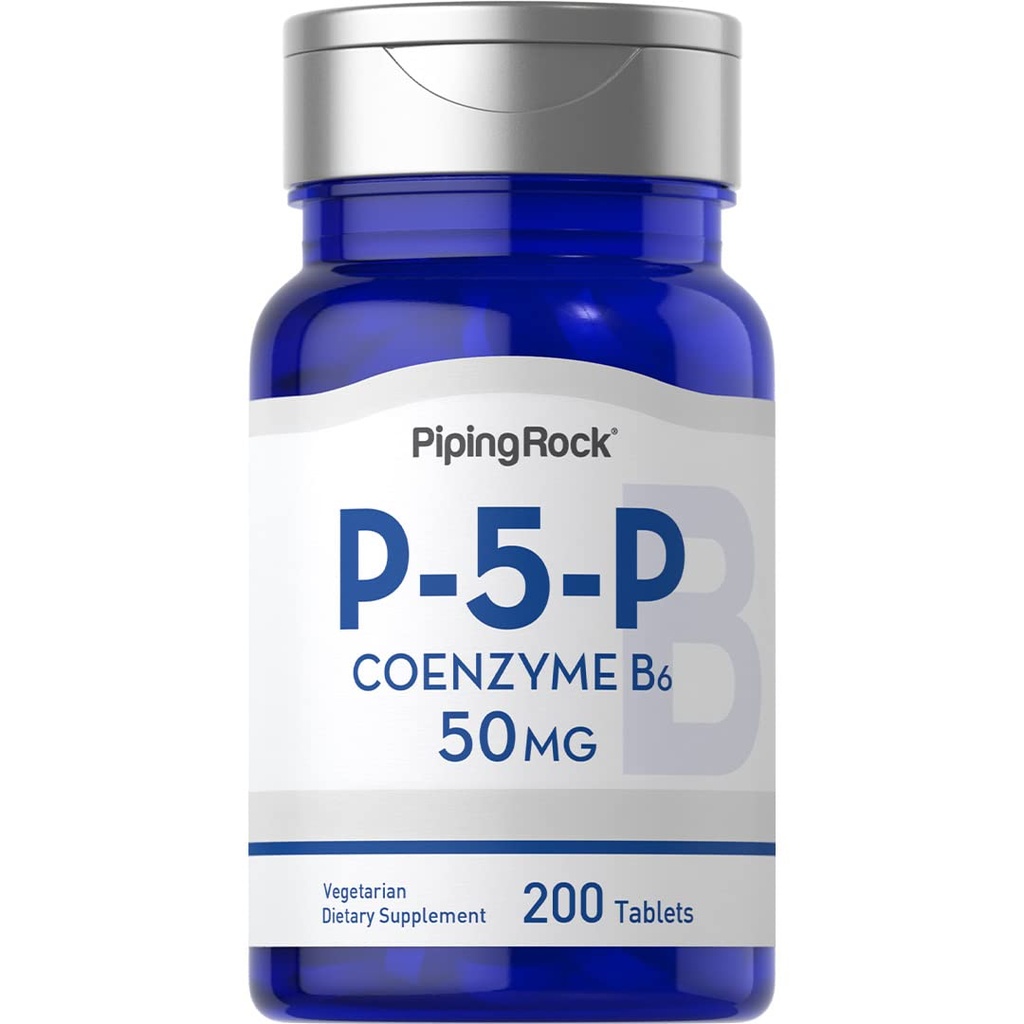 Piping Rock P5P Vitamine B6.50mg.200 Comprimés Pyridoxal 5-Phosphate Supplément.