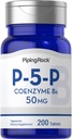 Piping Rock P5P Vitamin B6 | 50mg | 200 Tablets | Pyridoxal 5-Phosphate Supplement | Vegetarian, Non-GMO, Gluten Free