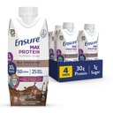 S'assurer Max Protein Lait Chocolat Nutrition Agiter 30g Protéines, 1g Sucre, 4g Mélange de Fibres