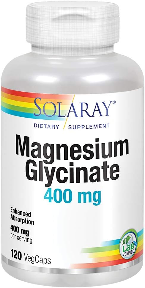 Solaray Magnésium Glycinate 400 mg (120 CT, 30 portions)