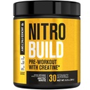 Usine Jacked Nitrosurge construire avant l'entraînement avec la créatine pour le bâtiment musculaire - Con Creat Creatine Poudre et elevATP pour l'énergie intense, pompes puissantes et l'endurance sans fin - 30 portions, blanc arctique