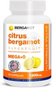 BergaMet Citrus Bergamot Supplément, 170:1 Extrait, 1200mg, 80% Polyphénols, Italien Citrus Bergamot Supplément pour le cholestérol élevé, 60 Capsules, 1 Mois, Fabriqué aux États-Unis