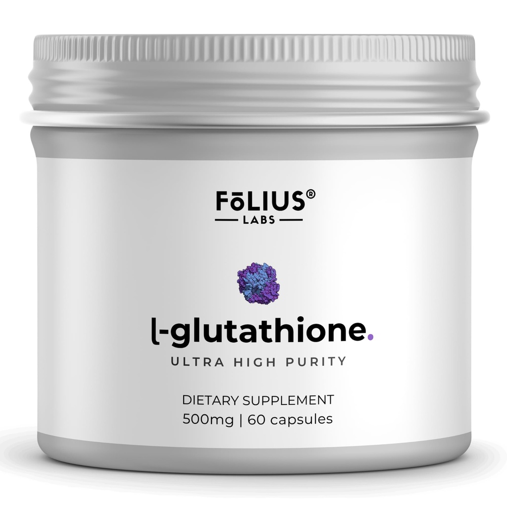 FOLIUS LABS Clean Label L-Glutathione 98% (Reduced) - 60 Veg Capsules