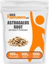 BulkSupplements.com Poudre d'extrait d'Astragalus - Poudre de racine d'Astragalus, supplément à base de plantes - Sans végétalien et sans gluten, 500mg par portion, 500g (1,1 lb) (paquet de 1)
