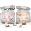 Turkesterone & Tongkat Ali Lean Muscle Croissance et récupération + Fadogia Agrestis Muscle Stack pour la performance athlétique et la masse musculaire (60 capsules)