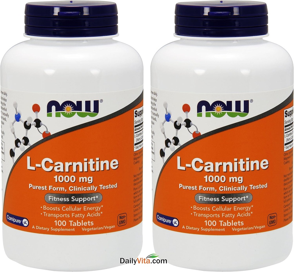 Tartrate de L- Carnitine 1000mg, 100 comprimés (paquet de 2)