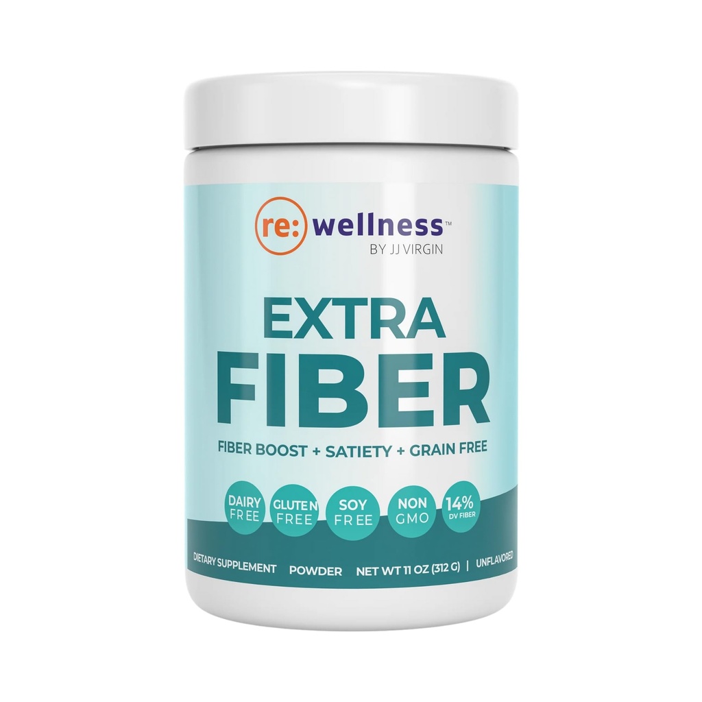 Reignite Wellness by JJ Virgin.com Supplément de poudre de fibre supplémentaire 12 Fiber avec Psyllium Husk, Pectin, Lin, Graines de canneberge et plus encore.